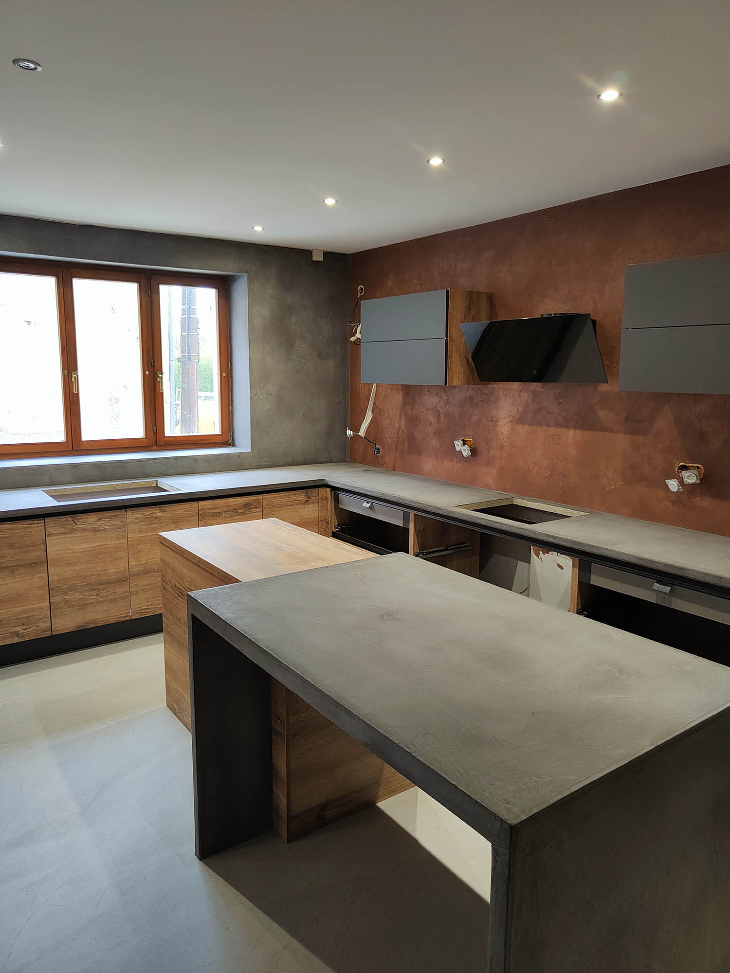 plan de travail cuisine beton cire